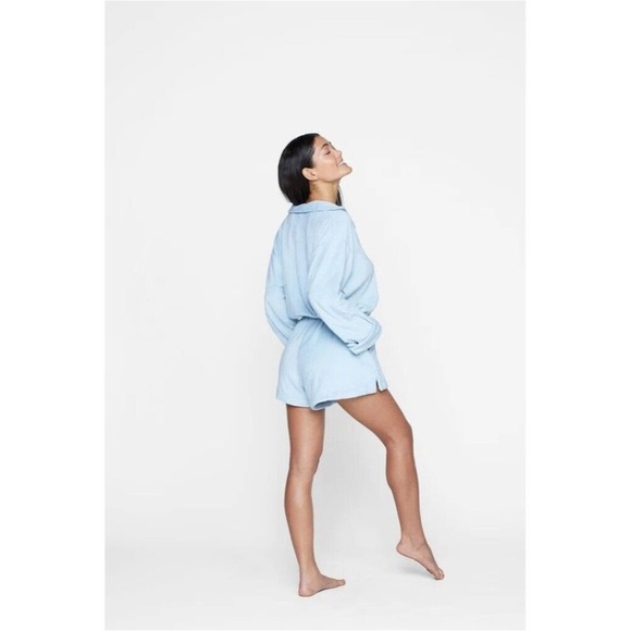 MIKOH Santos Romper Seabreeze Light Blue Terry Cloth - Picture 3 of 13